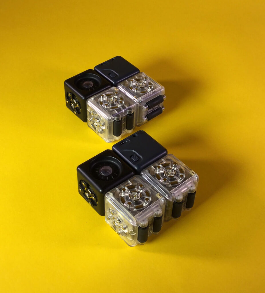 Two robots with the same parts in different orientations will result in different behaviors.